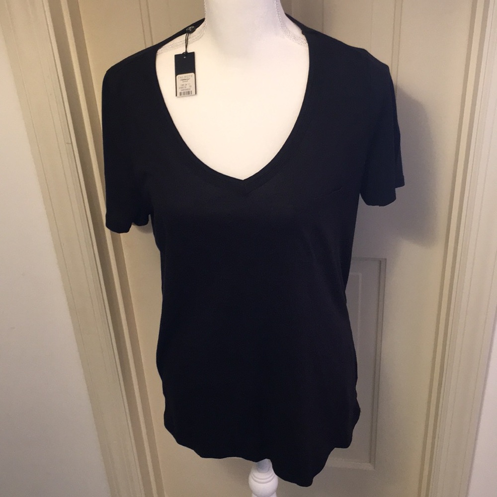 Talbots Black Pocket T-Shirt NWT